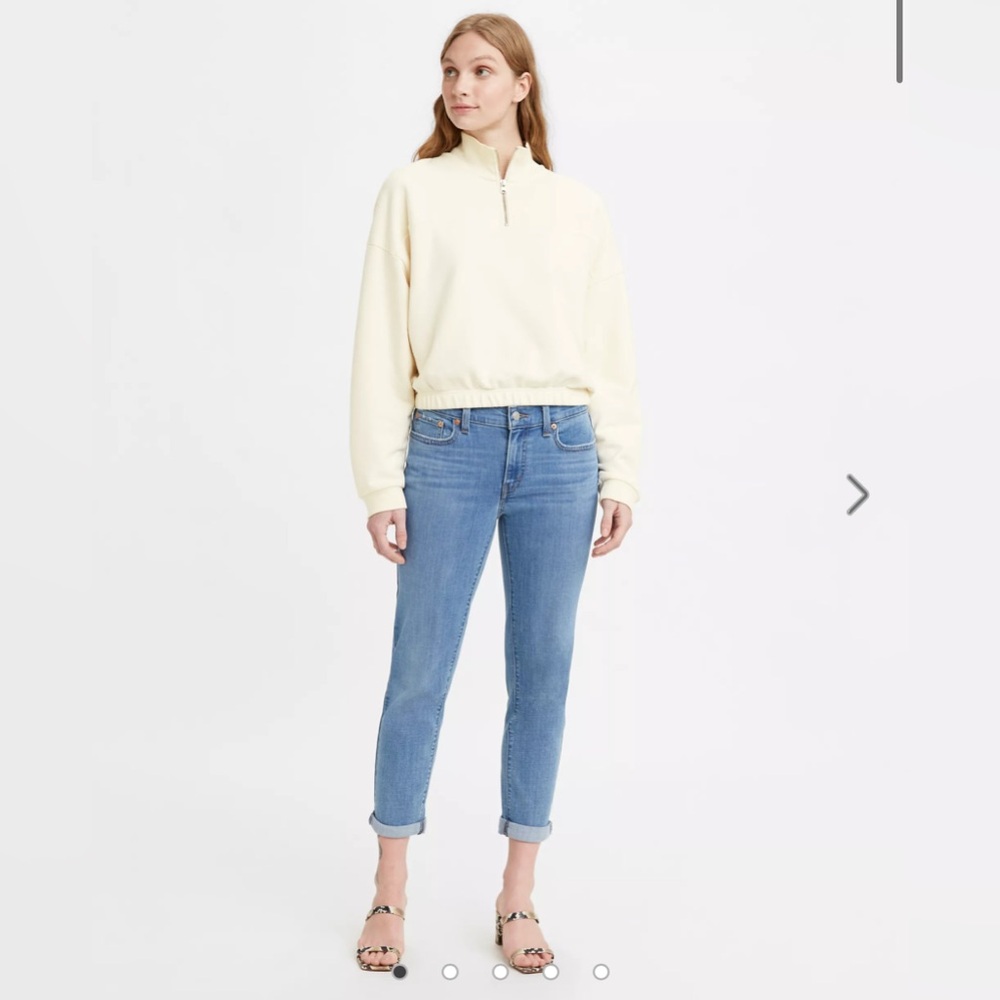 LEVIS BOYFRIEND MID RISE WOMEN'S JEANS light blue denim size 31
